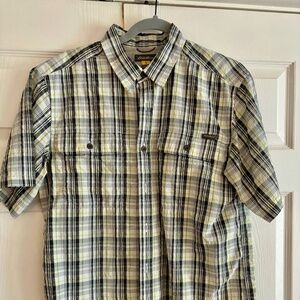 Eddie Bauer Tech Shirt- S/L Button Up - M